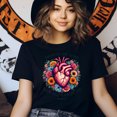 thumbnail image 3 of Trust in the Lord Proverbs 3:5 Heart and Floral Christian T-Shirt, White, Size 3XL, 3 of 6
