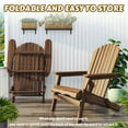 thumbnail image 6 of Ktaxon 1 Pack Patio Wood Adirondack Chair, Garden Chaise Chair Outdoor Folding Chair, Wooden Chair for Patio, Garden, Carbonized Color, 6 of 8