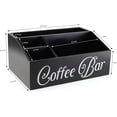 thumbnail image 4 of Saverstate Coffee Station Organizer Wood Coffee Bar Organizer for Countertop and desk coffee bar accessories holder Coffee Cups and Pod Holder Farmhouse style Coffee Bar Accessories BasketBlack, 4 of 4
