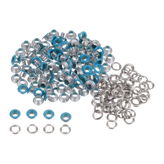 100 Juegos Ojales Kit Metal Unique Bargains 4.5mm 0.18 Cielo Azul