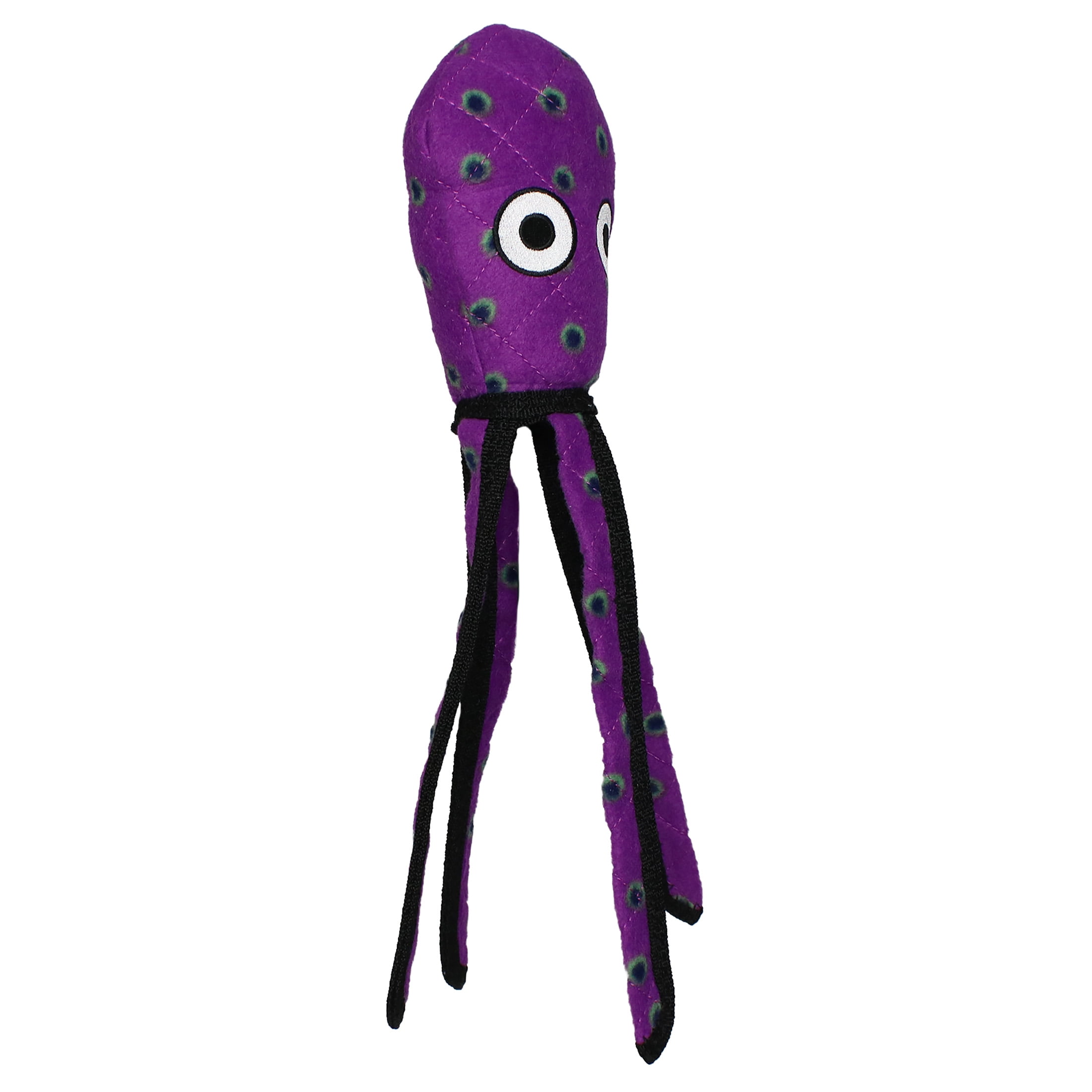 Tuffy Ocean Creature Squid Purple Durable Plush Squeaky Dog Toy