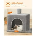 thumbnail image 6 of Cat Tree 33.1-Inch Cat Tower for Large Cats up to 16 lb, Large Perch, 2 Cat Caves, Scratching Post, Light Gray, 6 of 9