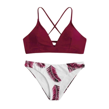 Swimwear Swimsuit Padded Push Up Set Print Bikini Floral Random Beachwear Women Swimwears Tankinis Set Womens Swimsuit with Shorts 3 Piece