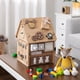 thumbnail image 2 of Costway Juguete Casa de Actividades de Madera, Casa de Actividades Multiusos con Juegos Sensoriales y Espacio de Almacenamiento Interior, Juguete Educativo para Niños y Niñas Mayores de 3 Años, 2 of 5