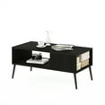 thumbnail image 6 of Furinno Claude Mid Century Style Coffee Table with Wood Legs, Espresso, 6 of 7