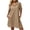 Khaki, variant on Summer Dress for Women Maternity Midi Dress V Neck Short Sleeve Button Down Shirts Dress Baby Shower Pregnancy Dresses for Daily Vacation Maternity Clothings