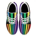thumbnail image 2 of Unisex Rainbow Sneakers, LGBT Shoes for Men Women Lightweight Breathable Running Shoes White Size 3.5, 2 of 7