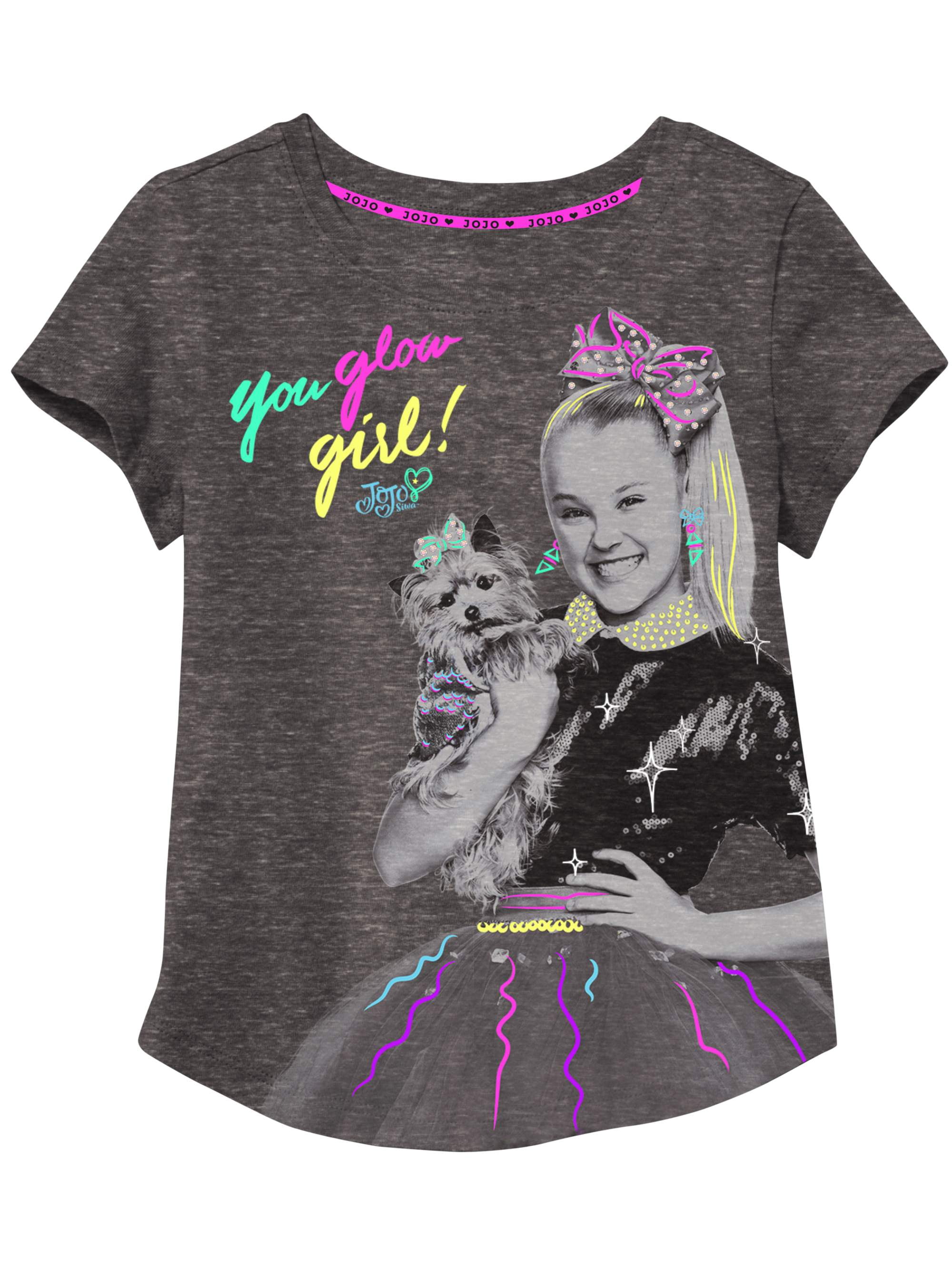 Nickelodeon JoJo Siwa and Bow Bow Studded Graphic T-Shirt (Little Girls