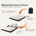 thumbnail image 6 of Honeydrill Queen Size 9" Air Mattress with Headboard, Air Couch Sofa Bed, 6 of 7