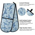 thumbnail image 4 of Dailycode Double Sided Oven Mitt with Loop Heat Resistant Kitchen Long Potholders 7" x 35" Dolphins in Sea, 4 of 6