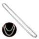 thumbnail image 1 of Guardurnaity Cadenas de eslabones de acero inoxidable simples de 3-5 mm para hombre para mujer Joyería de cadena unisex Ropa, zapatos y accesorios Miscelánea color acero 3 mm x 40 cm, 1 of 6