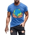 thumbnail image 2 of Herrnalise Gift For Men Men's Fashion Muscular Man Print Fashion Fitness Round Neck Short Sleeve T-Shirt under $10, 2 of 5