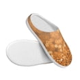 thumbnail image 3 of KLL Sparkling Orange and Black Pattern Adult Unisex Cozy Slippers,Fuzzy Slip-on Slippers TPR Sole Slippers Comfort Plush Home Footwear for Indoor & Outdoor-46/47, 3 of 7