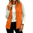 thumbnail image 4 of Women's Zip Up Stand Collar Polar Fleece Vest Outerwear Lightweight Sleeveless Warm Soft Fall Winter Jacket for Outdoor, Running, Travel, 4 of 9