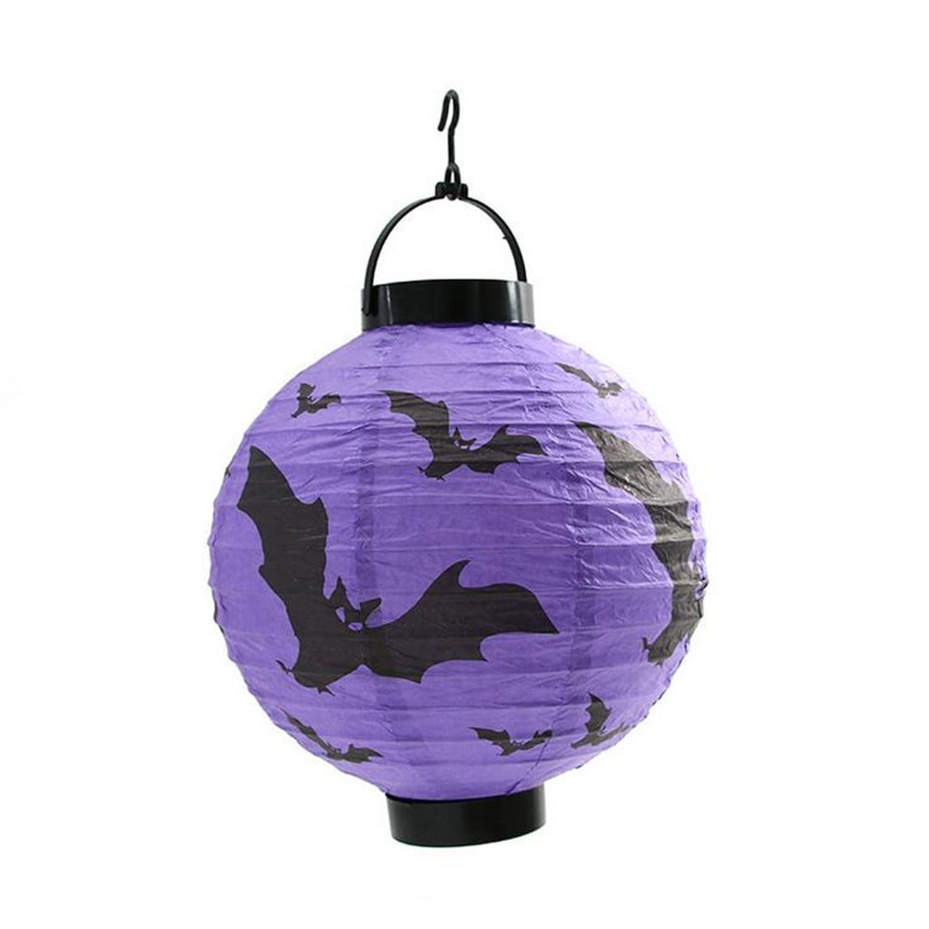 Halloween Glowing Paper Lanterns Decorative Props Home Party Decorations Plastic 
