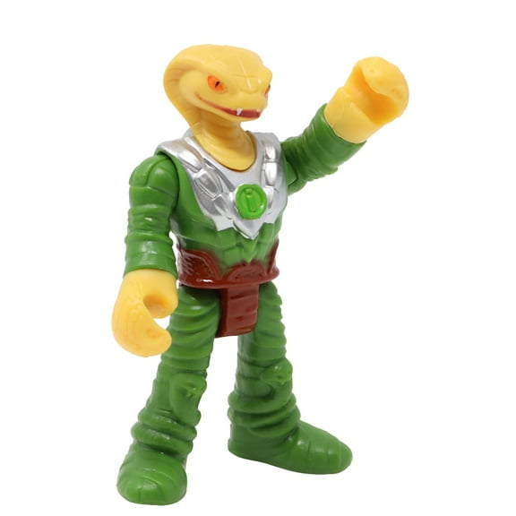 Replacement Part for Fisher-Price Imaginext Collectible Serpent Strike Pyramid Playset DRM07 Mummy Guards FDN35 - Replacement Poseable Green and Yellow Serpent King Snake Figure