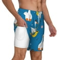 thumbnail image 6 of Rocae Cartoon Goose for Men's Swim Trunks Quick Dry With Two Side Pockets and One Lined Patch PocketLarge, 6 of 9