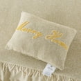 thumbnail image 5 of JML Knitted Ruffle Skirt Bedspread 3 Piece,30" Drop Bed Skirt Coverlet,Queen,Camel, 5 of 7