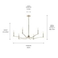 thumbnail image 6 of 52696PN Kichler Lighting Malene - 6 Light Chandelier-22.25 Inches Tall and 42 Inches Wide-Polished Nickel Finish, 6 of 7