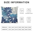 thumbnail image 5 of Awypu Navy Blue Dahlia Pillow Covers 18X18 Inch Gray Grey Beige Tan Geometric Floral Elegant Line Print Pillow Case Outdoor Farmhouse Square Cushion Cover Home Decor for Sofa Couch Bed, 5 of 5