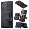 thumbnail image 1 of ELEHOLD Leather Case for Samsung Galaxy S22 Ultra Wallet Card Holders Magnetic Clasp Stand Function Full Body Shockproof Protection for Samsung S22 Ultra 6.8 inch, Black, 1 of 5