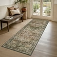 thumbnail image 4 of FEELHOME 2'x6' Runner Rugs Washable Carpet Vintage Medallion Non Slip Soft Carpet Indoor Runner for Bedroom Hallway Kitchen Entryway Laundry Brown, 4 of 7
