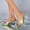 Green, variant on Women's Comfortable Non-Slip Clear Heeled Sandals, Open Toe Transparent Block Heel Mules, Durable Party Footwear for Shopping, Event Beige 41
