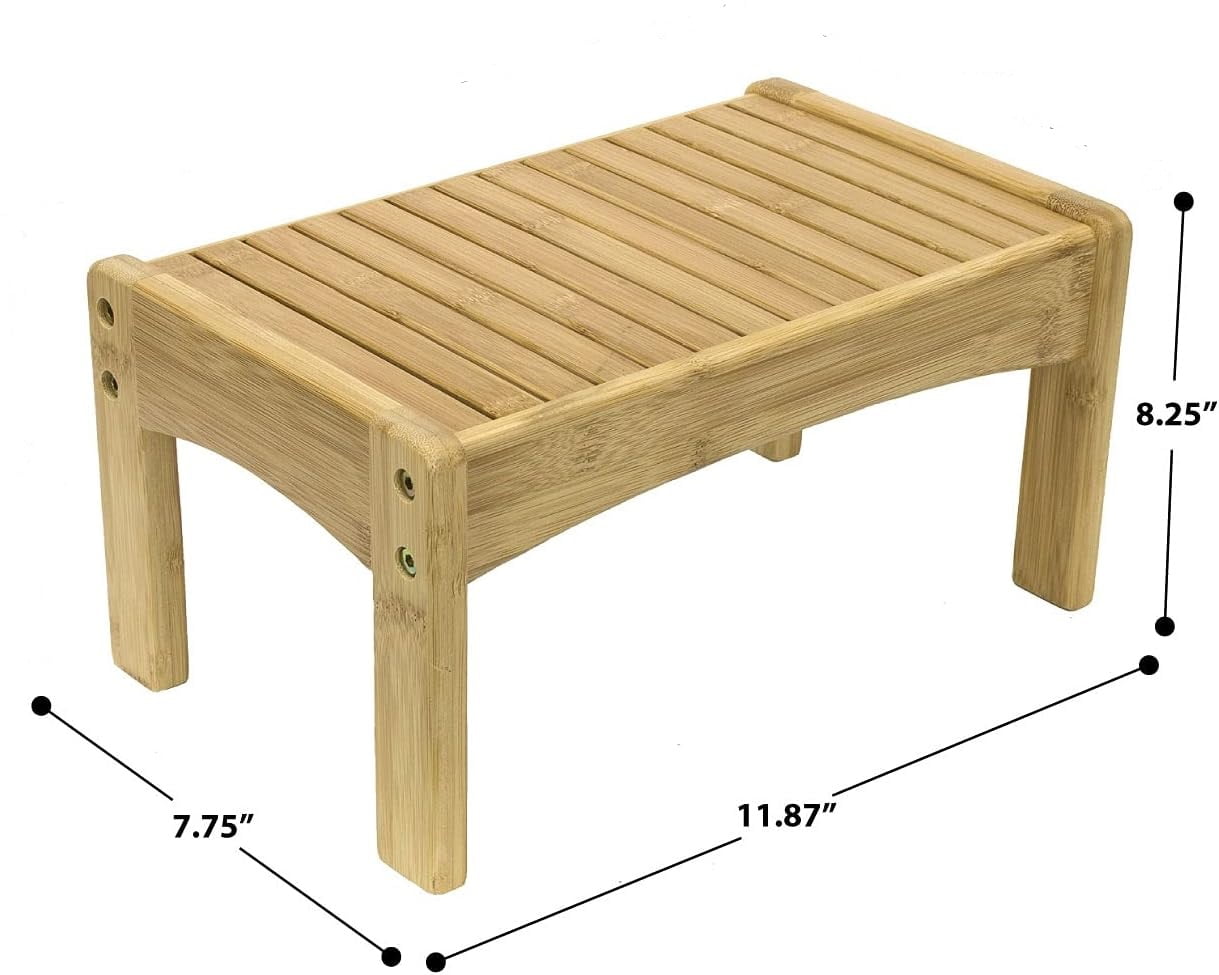 Sorbus Small Bamboo Step Stool - Wooden Foot Rest for Adults & Potty Training Stool for Kids/Toddlers