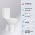 SUPERFLO 18 Inch High Toilet with Comfort Height Seat, Rear Outlet, and ...