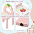 thumbnail image 2 of Pemberly Row Coiffeuse pour Enfants Princesse Table de Maquillage Chaise Ensemble avec Miroir Rose, 2 of 8