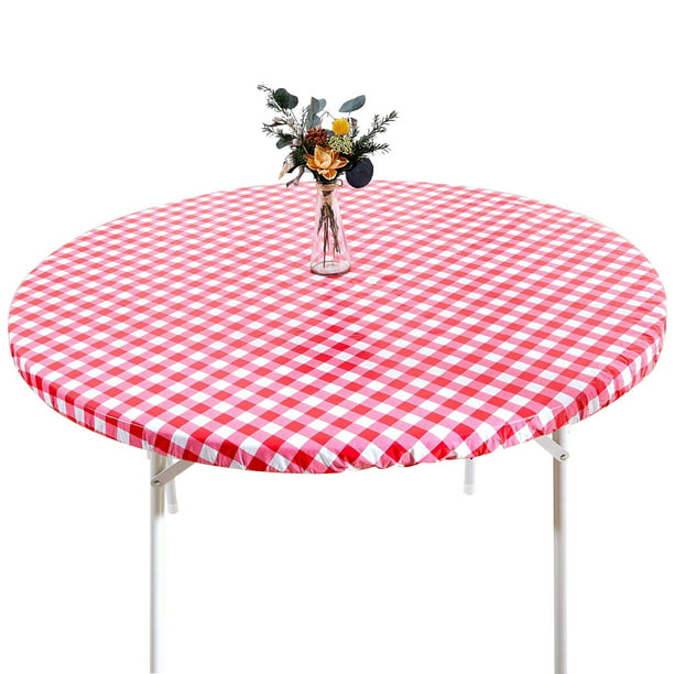 Famure Table Cloth Pvc Oil Proof Round, 72 Round Table Protector