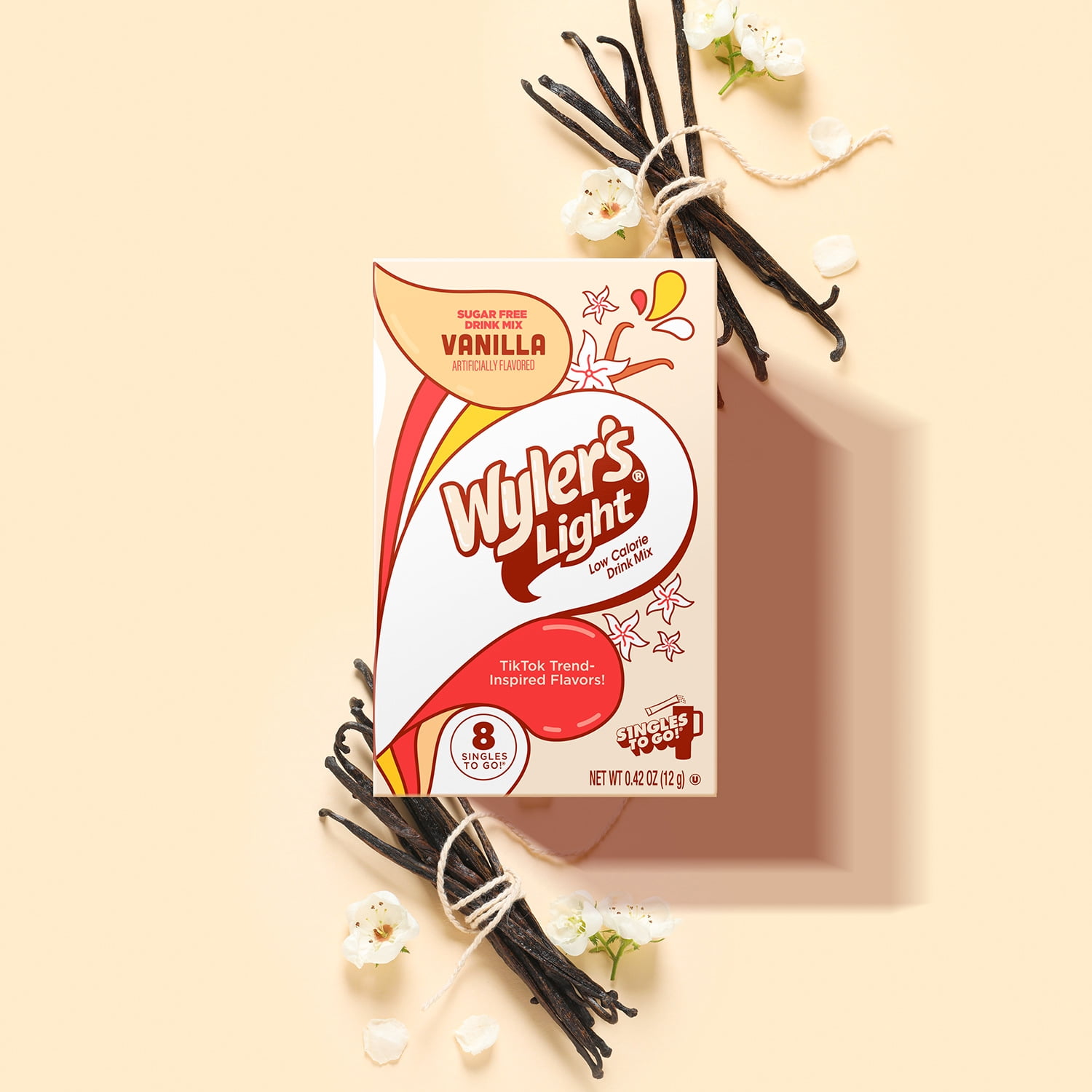 Wyler's Light Watertok Vanilla, Singles to Go Powdered Drink Mix, 8 Count Packets