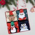 thumbnail image 6 of 4 Pairs Christmas Socks Cute Xmas Novelty Socks for Festival Fancy Christmas Style C, 6 of 9