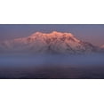 thumbnail image 2 of Jaynes Gallery 14x9 Black Ornate Wood Framed with Double Matting Museum Art Print Titled - Antarctica-South Georgia Island Panoramic of sunset on Mt Paget, 2 of 4