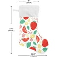 thumbnail image 5 of SKYSONIC Strawberry Christmas Stocking Personalized Large Candy Stocking Hanging Gift Xmas Stockings Decoration for Family Holiday Party Ornaments Decor Fireplace, 5 of 7