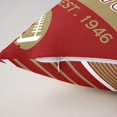 thumbnail image 5 of Set of 2 Sports Throw Pillow Covers 18x18 Inch, Football Pillow Covers, Red Gold Rugby Cushion Covers, American Football Reversible Decorative Square Pillow Cases, 5 of 5