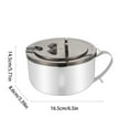thumbnail image 3 of Gnmfd Stainless Steel Instant Bowl With Lid Dormitory Soup Rice Lunch Box Food Container Meal Prep Tableware for Portable Kitchen Use Travel, 3 of 6