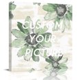 thumbnail image 2 of Green Sunflower Wall Art Painting on Canvas, Spring Summer Botanical Flowers Canvas Art Home Prints Wall Art Framed Modern Artwork for Living Room Bedroom Wall Decor 20x20in, 2 of 9