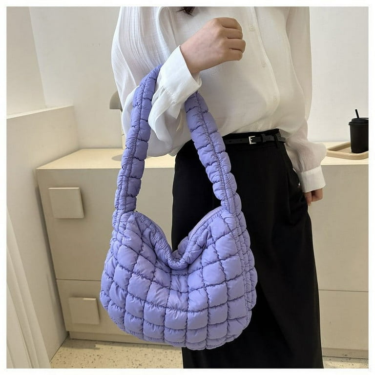 XMMSWDLA Puffer Bag Lightweight Quilted Tote Bags Puffy