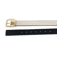 thumbnail image 4 of Michael Kors Women's MK Logo Reversible Leather Belt, Vanilla/Black, X-Large, 4 of 5