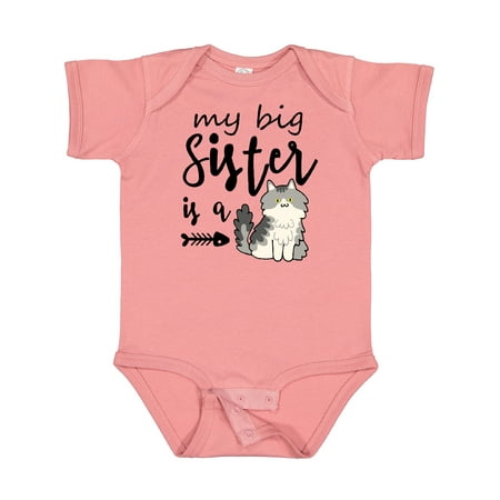 

Inktastic My Big Sister is a Cat Gift Baby Boy or Baby Girl Bodysuit
