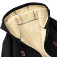 thumbnail image 3 of LEKWK Sherpa Lined Jacket for Men Full Zip Heavyweight Hooded Coat Thick Fleece Outerwear Winter Thermal Warm Parka Top, 3 of 7