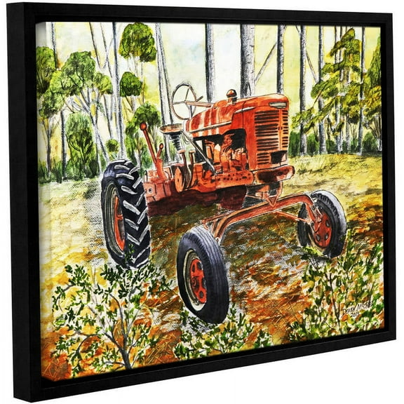 ArtWall Derek Mccrea "Old Tractor" Gallery-wrapped Floater-framed Canvas