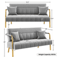 thumbnail image 3 of Renwick 56.5'' W Modern Upholstered Sofa Couch with 2 Pillows, Light Gray, 3 of 10