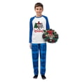 thumbnail image 3 of iHapHap Matching Family Christmas Pajamas Blue Plaid Cross Tree Sleepwear Set, Men 5XL, 3 of 6