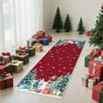 thumbnail image 2 of Garvee 2'x8' Christmas Rug Tree Snowflake Runner Rugs for Livine Room, Non Slip Washable Xmas Rug Low Pile Stain Resistant Carpet for Bedroom Holiday Decor, Red, 2 of 8