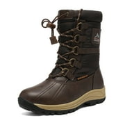 NORTIV8 NORTIV 8 Women's Mid Calf Waterproof Insulated Winter Warm Snow Boots CANUCK DARK/BROWN Size 7
