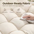 thumbnail image 6 of RADIATA Double Egg Chair with Stand, 2 Person Egg Chair Outdoor Swing for Patio Garden, Handwoven Wicker Swing Egg Chair with 5-Inch Thick Cushion, 670lbs Capacity,Beige, 6 of 10