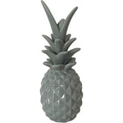 First of a Kind Grey Ceramic Pineapple Decorative Centerpiece Display Decor for Living Room, Bedroom, Office, Kitchen. Pineapple Stoneware Bookshelf Decorative Object.