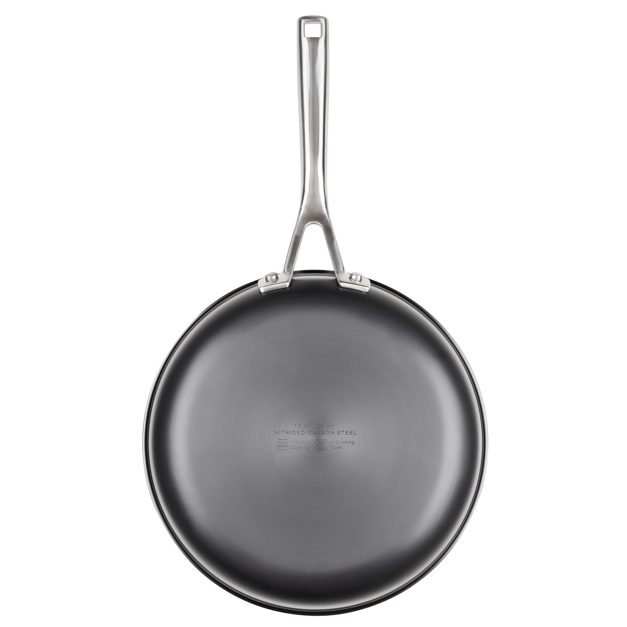 KitchenAid NITRO Carbon 10 Inch Steel Skillet, Induction Compatible, Metal Utensil, Broiler and Oven Safe to 750°F, Black